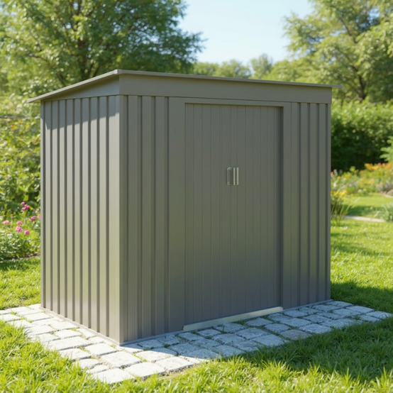 Autre - Abri de jardin en métal – MJ monopente - 2,4 m² - Anthracite - Image 1
