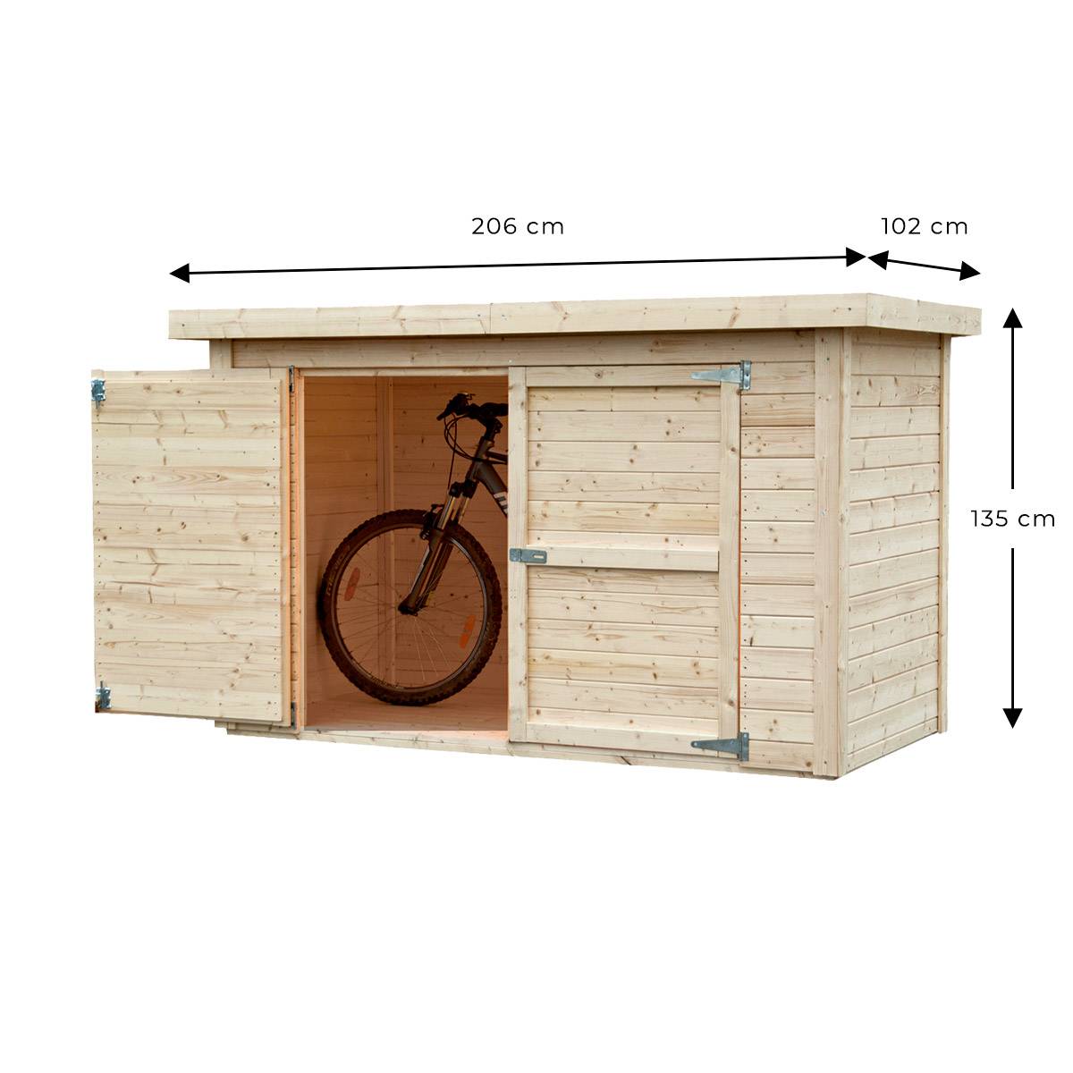 Abri à vélos en bois 2,10 m² - Bertilo - Cémonjardin - Image 6