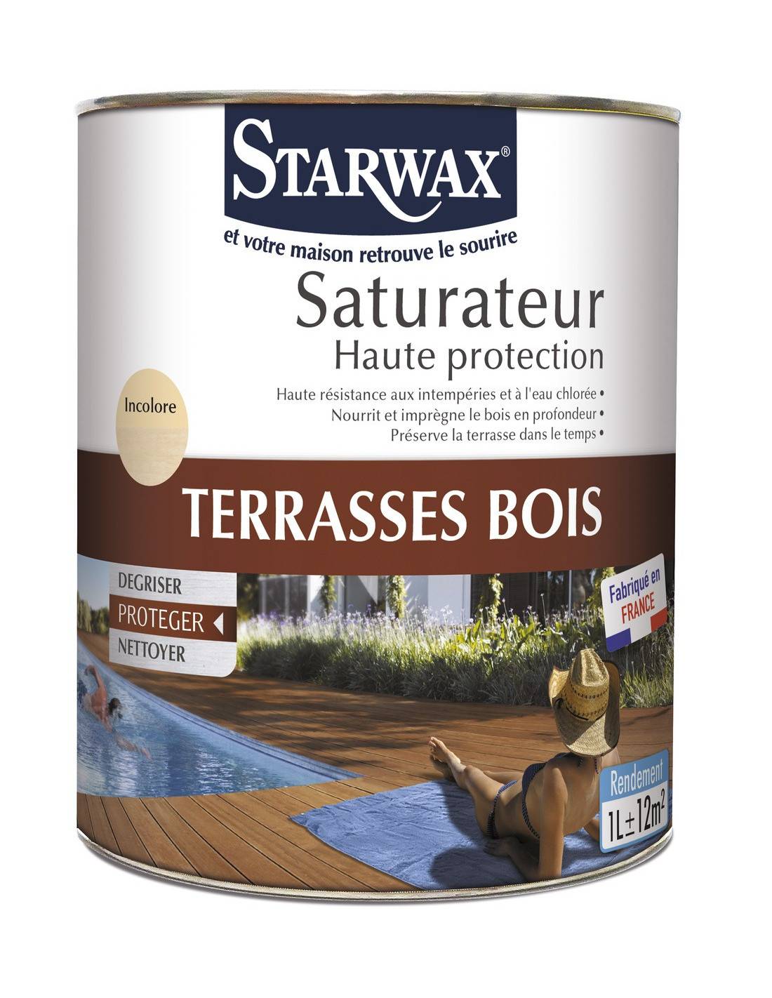 Starwax - Protection Bois Universelle 1l Hydrofuge Anti-uv - Nan