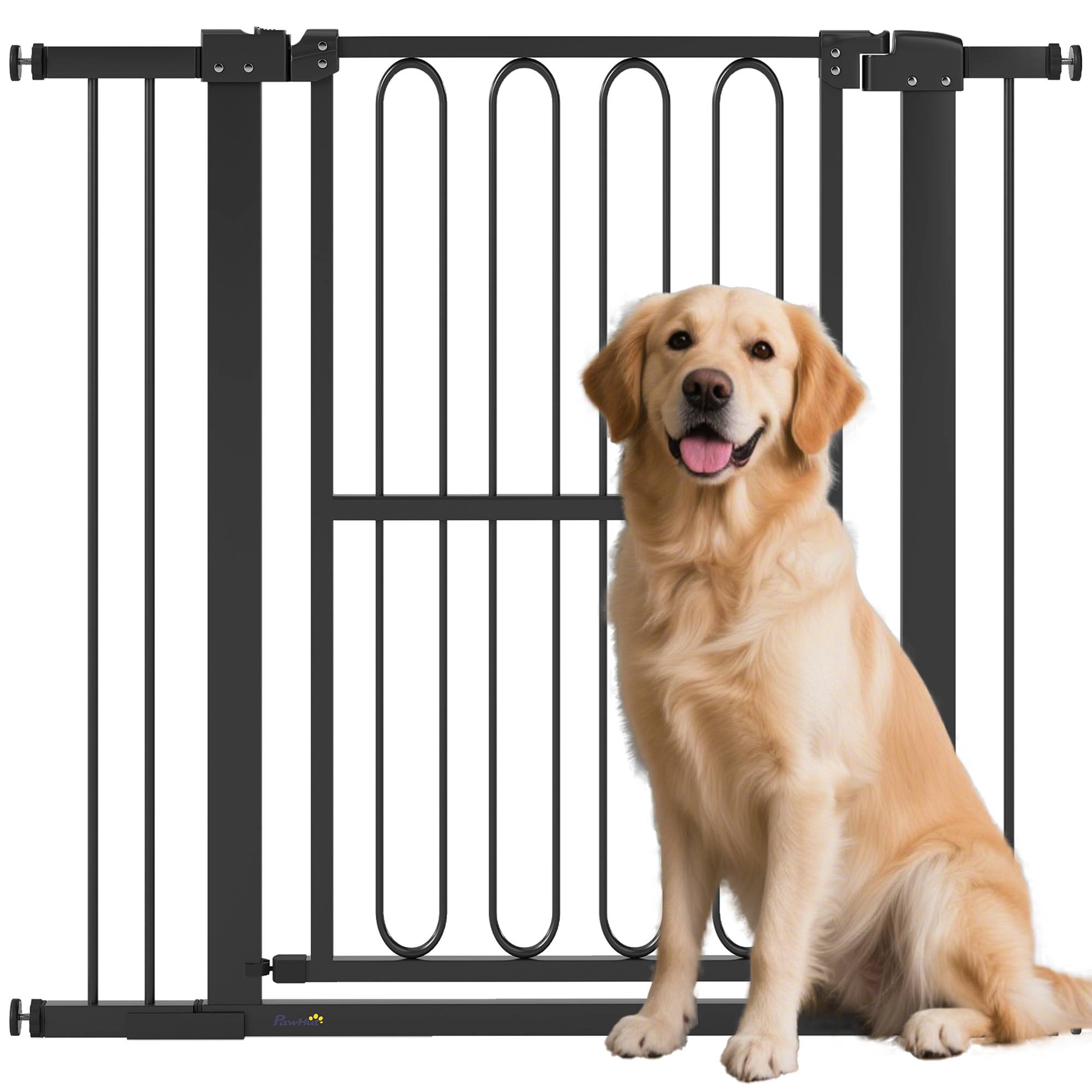 Barrière de porte pour chien, 76-104 cm, sans perçage, barrière escalier - Image 1