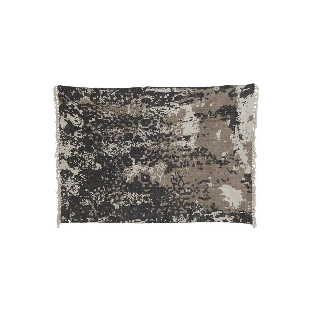 Aubry Gaspard - Tapis en coton délavé à motifs 180 x 120 cm - Image 1