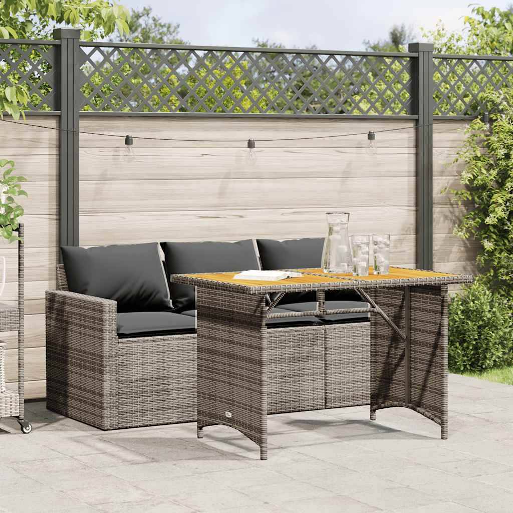 Vidaxl - Ensemble à manger de jardin et coussins 2 pcs-Salons de jardin gris rotin 774124 - Image 1