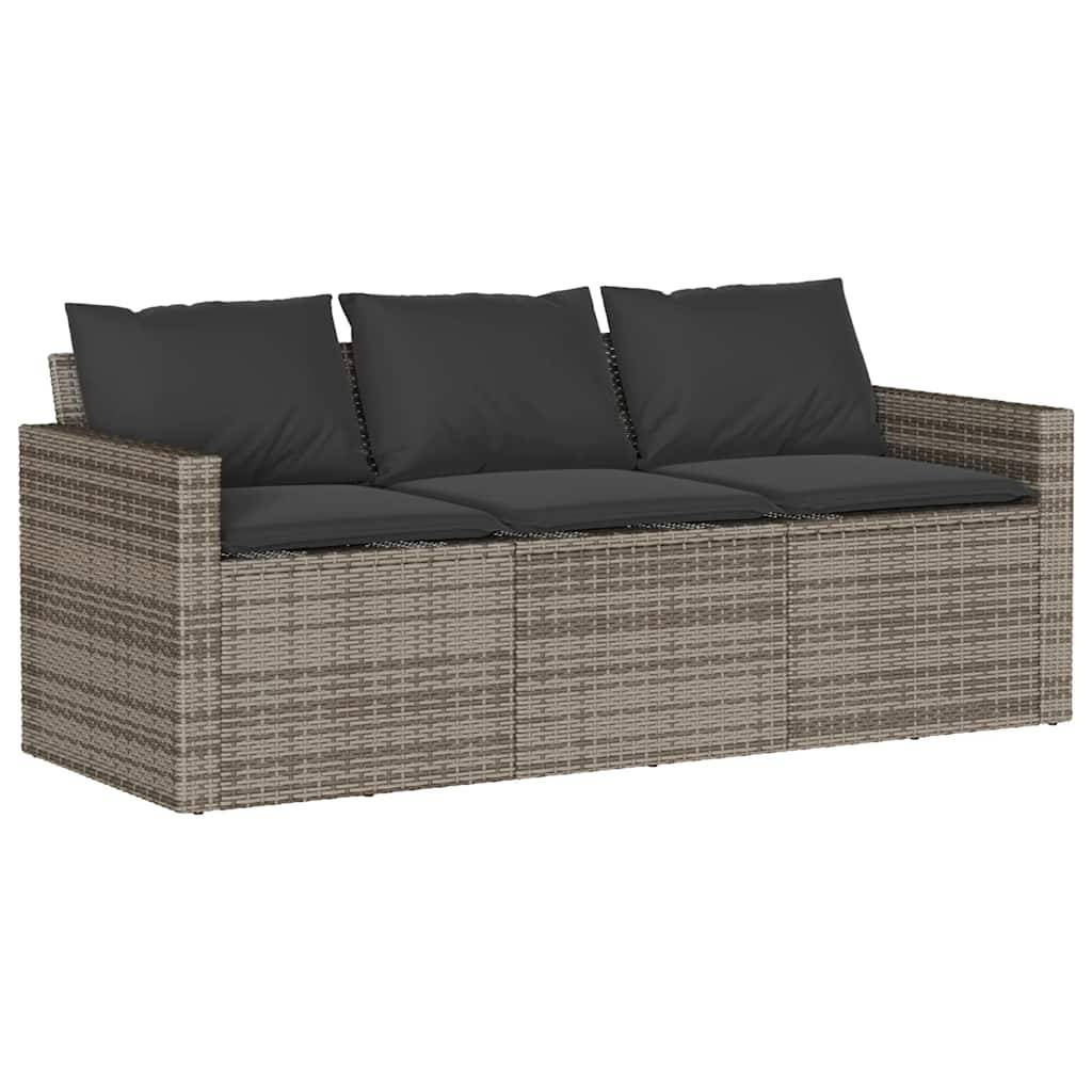 Vidaxl - Ensemble à manger de jardin et coussins 2 pcs-Salons de jardin gris rotin 774124 - Image 3