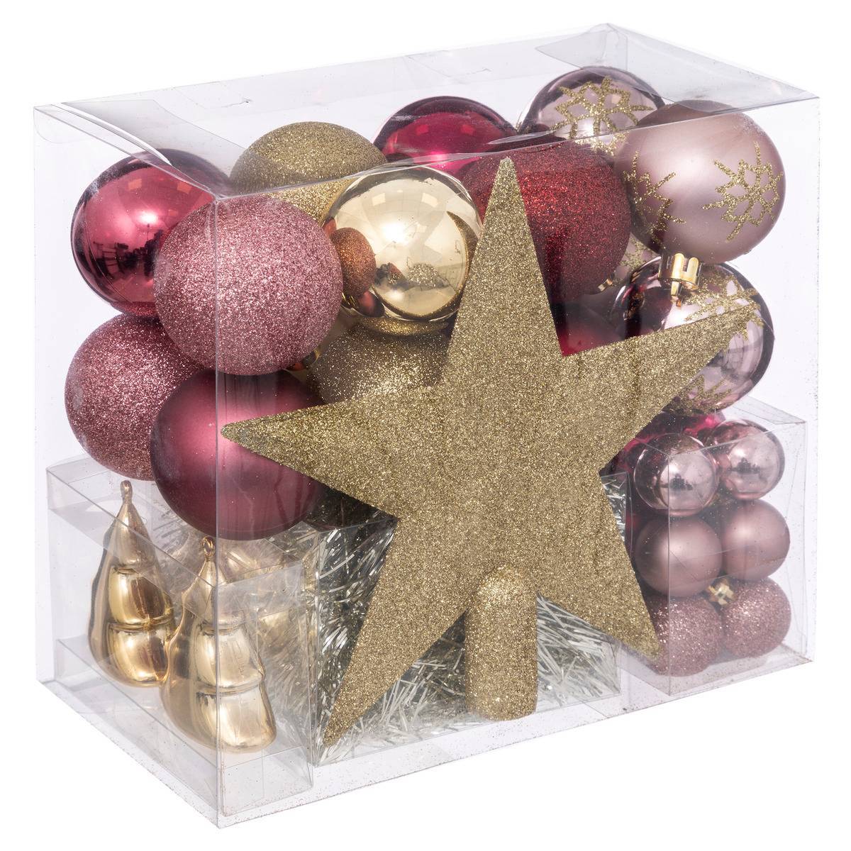 Fééric Lights & Christmas - Kit de sapin "Nouvelle Orléans" 44 pièces rose FEERIC LIGHTS & CHRISTMAS