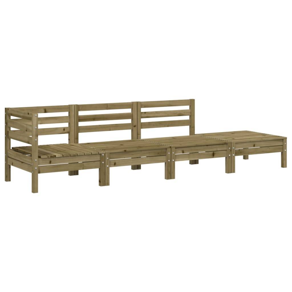 Vidaxl - Canapé de jardin 4 places-Salon de jardin bois de pin imprégné - Image 2