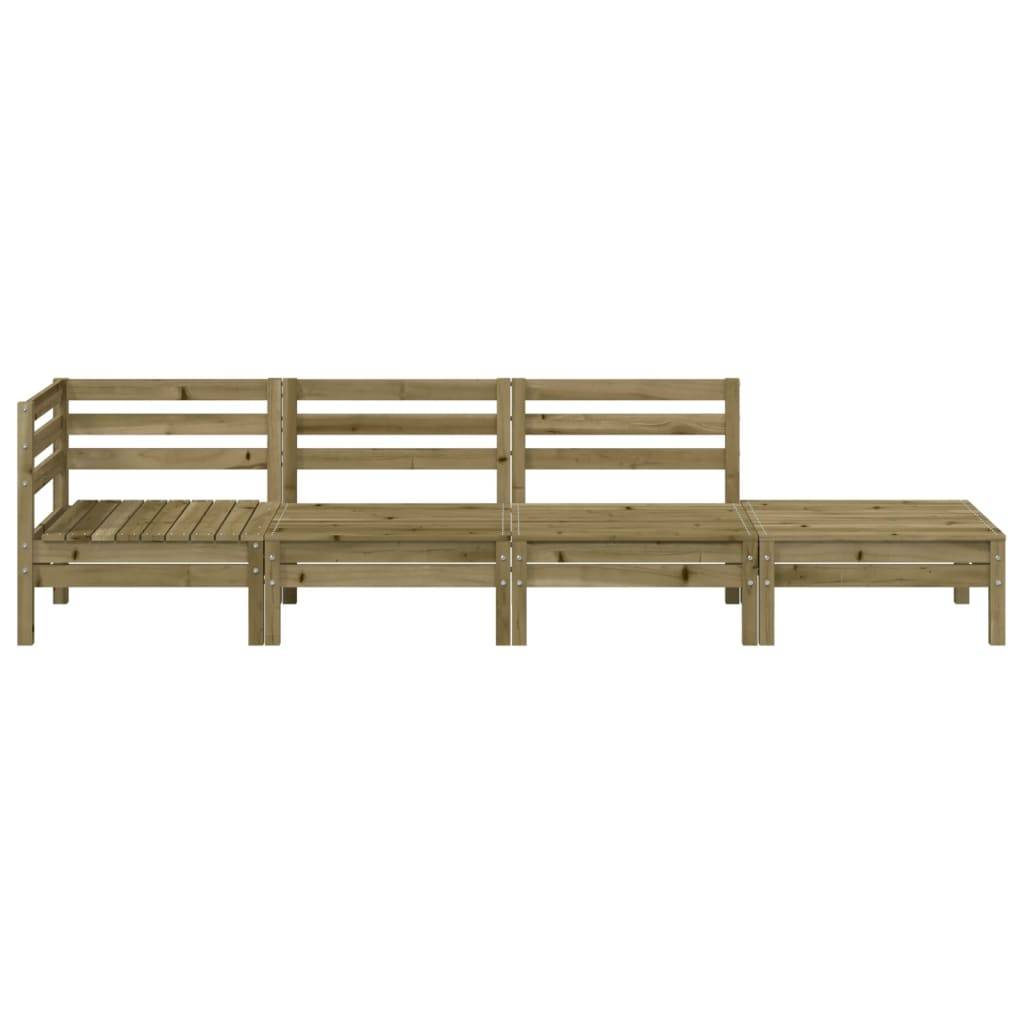 Vidaxl - Canapé de jardin 4 places-Salon de jardin bois de pin imprégné - Image 4