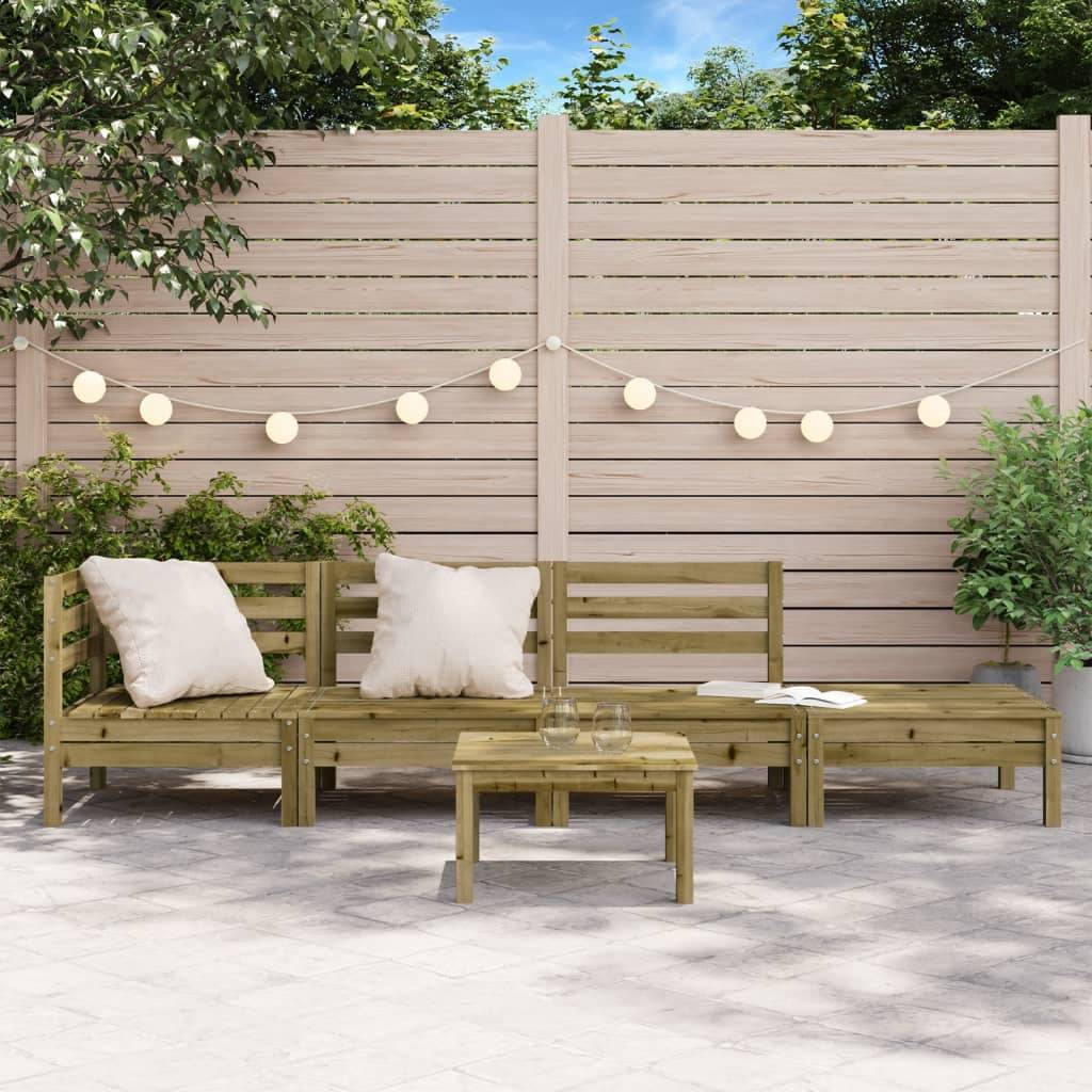 Vidaxl - Canapé de jardin 4 places-Salon de jardin bois de pin imprégné - Image 3