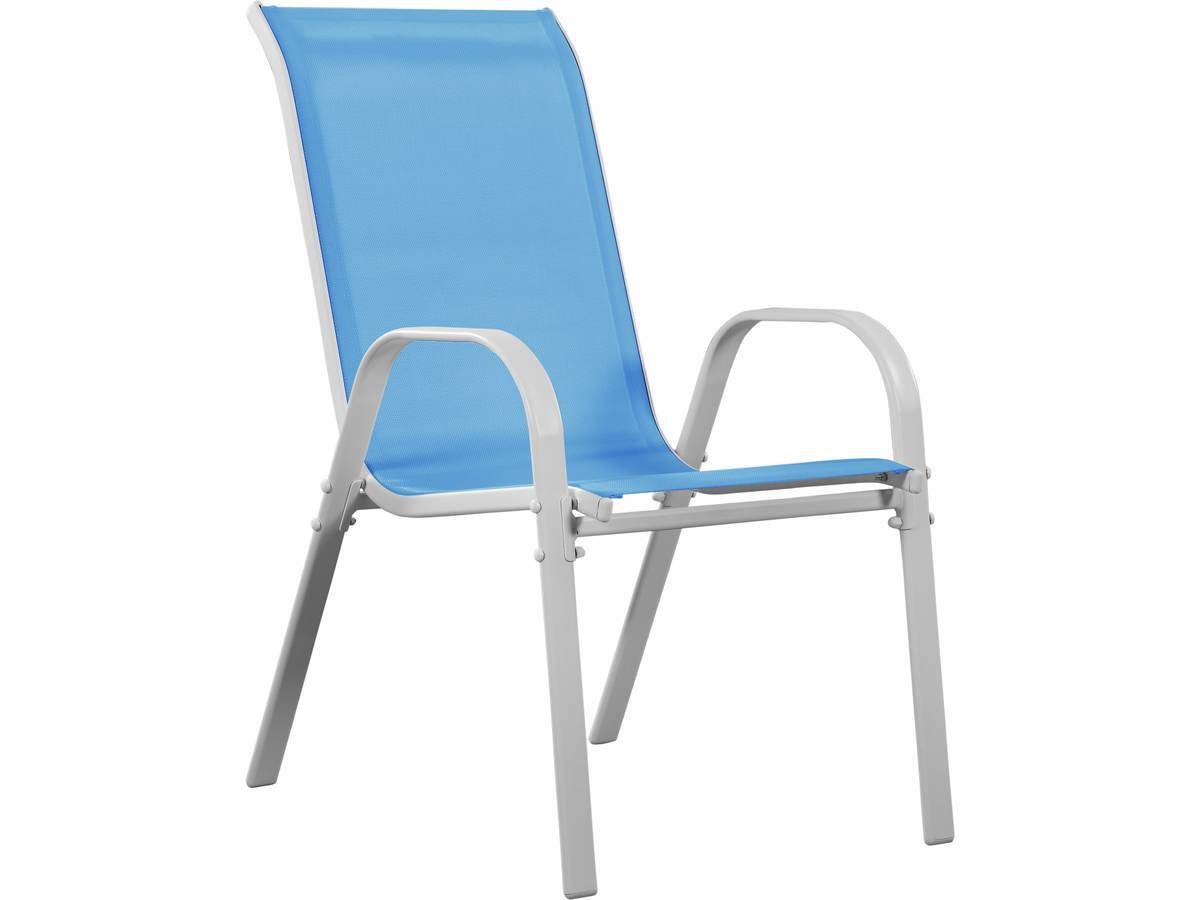 Fauteuil Jardin Textilène "cordoba" - Phoenix - Bleu - Lot De 4 -habitat Et Jardin - Image 2