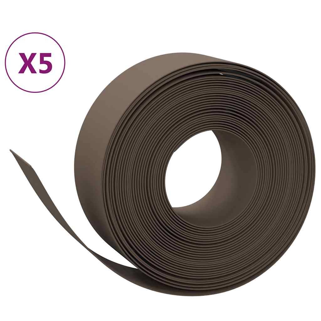 Bordure de pelouse polyéthylène aménagement bassins 10mx20cm brun - ComfortXL Outdoor Living - Image 2