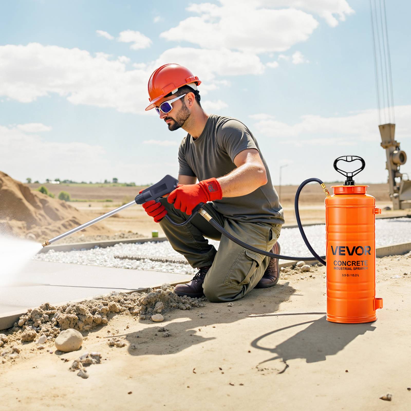 Vevor - VEVOR Pulvérisateur Acier Inoxydable Industriel Capacité Env. 13,2 L 25-60 PSI - Image 8