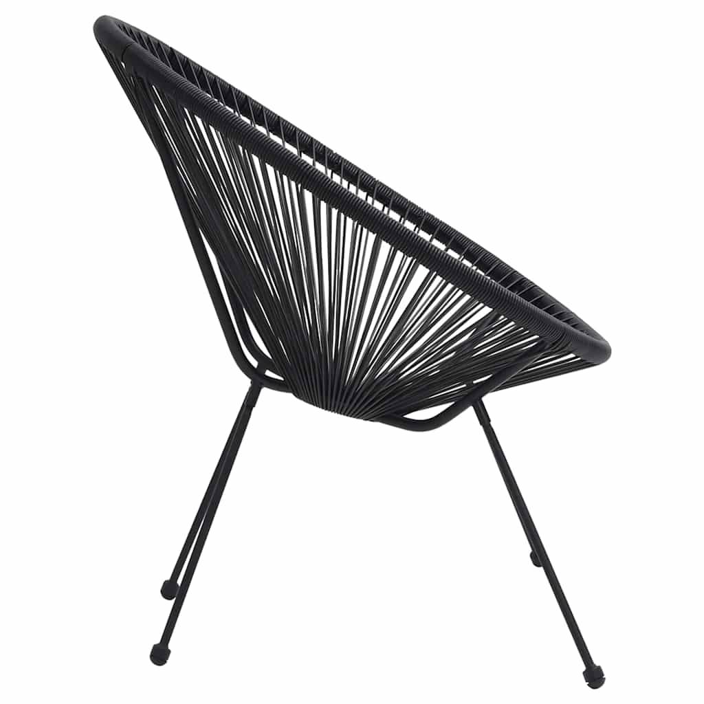 Vidaxl - Ensemble à dîner d'extérieur 3 pcs-Salons de jardin Rotin PVC Noir - Image 6