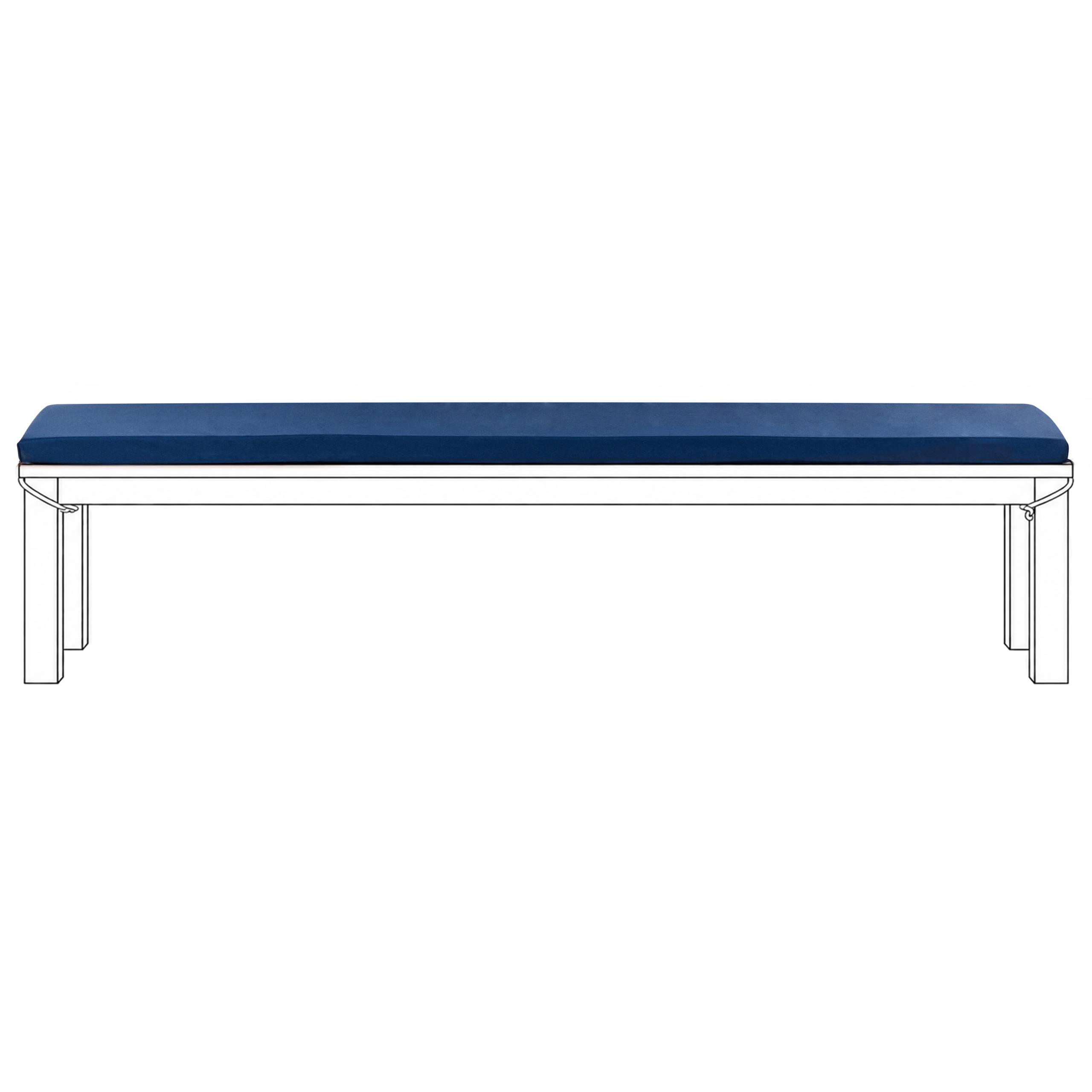 Beliani - Coussin d'assise d'extérieur Oléfine Bleu MONSANO - 168x35x5- Beliani - Image 2