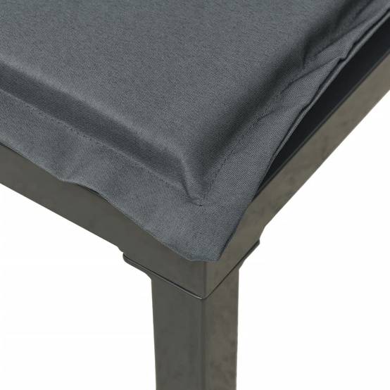 Salon de jardin 3 pcs | Mobilier d'extérieur noir et gris résine tressée Maison Chic - Image 6