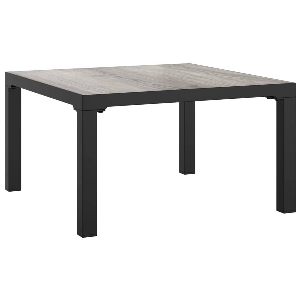 Salon de jardin 3 pcs | Mobilier d'extérieur noir et gris résine tressée Maison Chic - Image 7