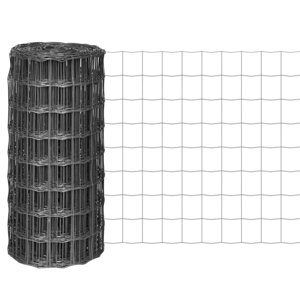 PANGIVO - Clôture Euro Acier revêtue PVC Grise 10 x 0,8 m, Poids :3.46kg - PANGIVO - Image 1