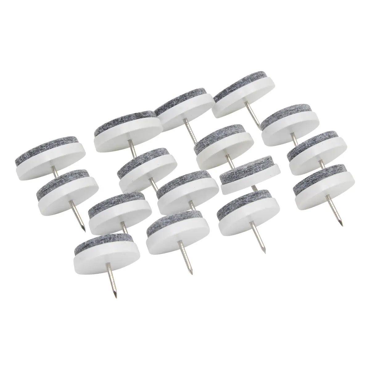 Lot de 16 Patins à Clou "Feutre" 2,8cm Gris - Image 2