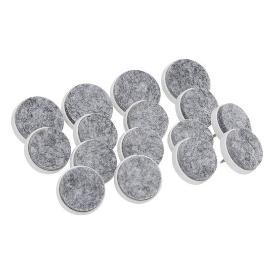 Lot de 16 Patins à Clou "Feutre" 2,8cm Gris - Image 1