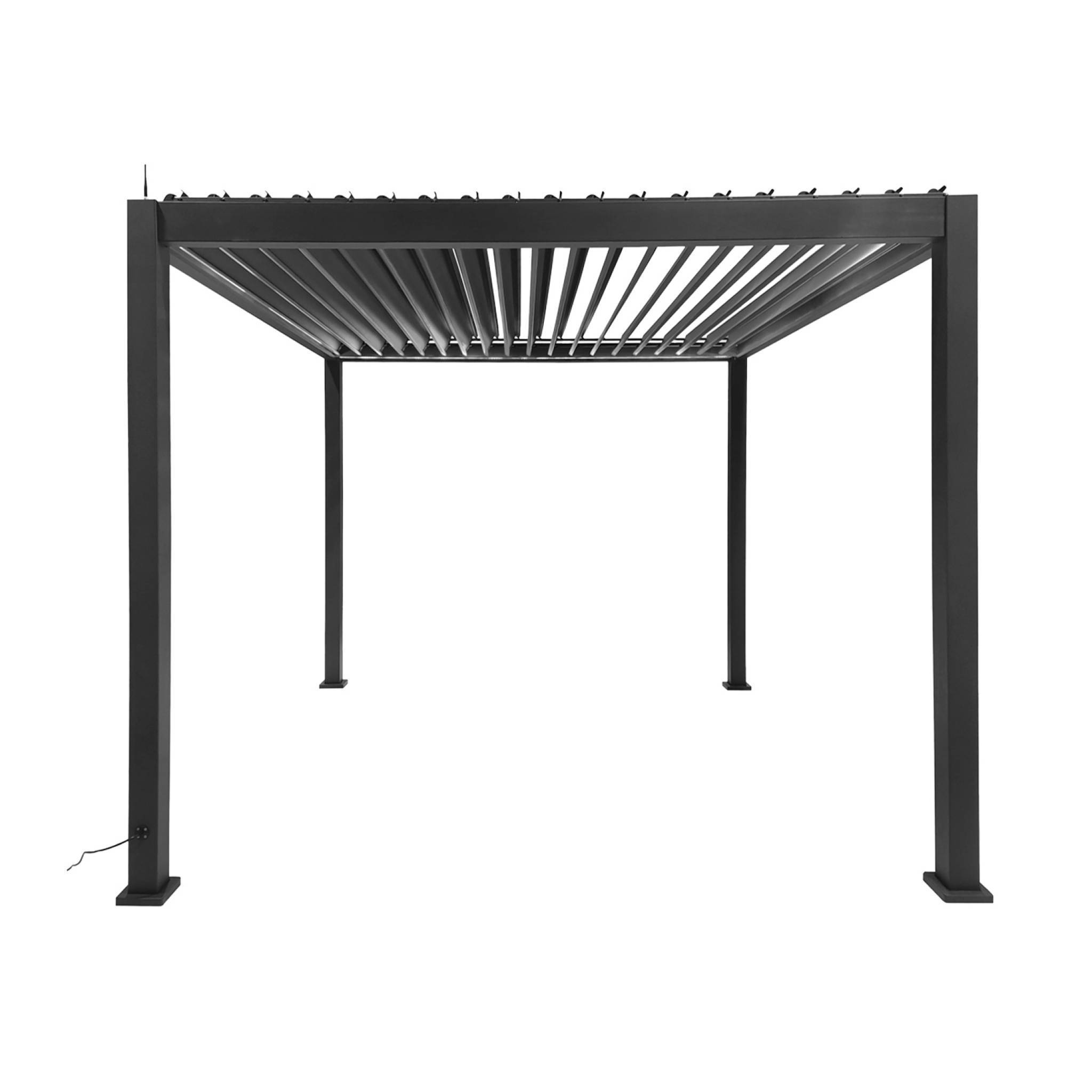 sweeek - Pergola Bioclimatique électrique 3x3m anthracite. aluminium. à lames orientables avec éclairage LED | sweeek - Image 7