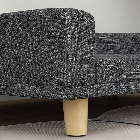 Grand canapé-lit surélevé pour chien avec coussin lavable et pieds en bois, capacité de charge de 30 kg, 98 x 67 x 25 cm, gris foncé - Image 10