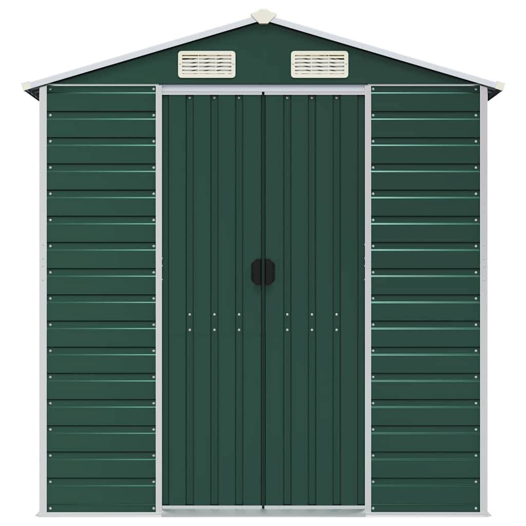 Vidaxl - Abri de jardin vert 191x640x198 cm acier galvanisé vidaXL 3188237 - Image 5