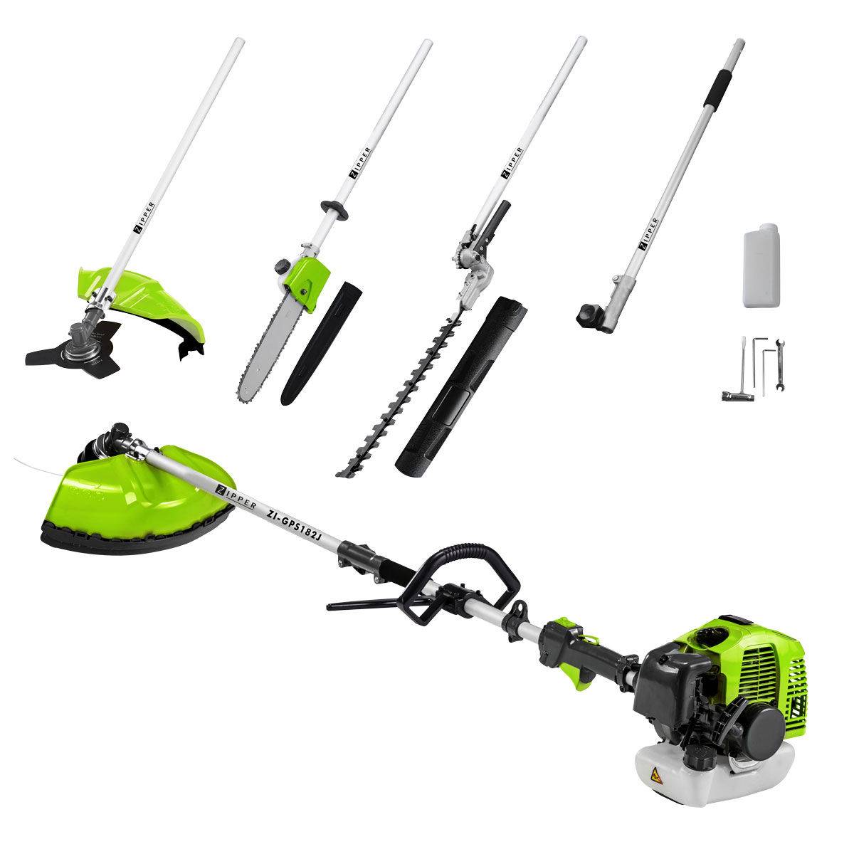 Set d'entretien jardin, Elagueuse, débroussailleuse, taille-haies Zipper