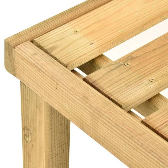 Helloshop26 - Transat chaise longue bain de soleil lit de jardin terrasse meuble d'extérieur bois de pin imprégné - Image 6