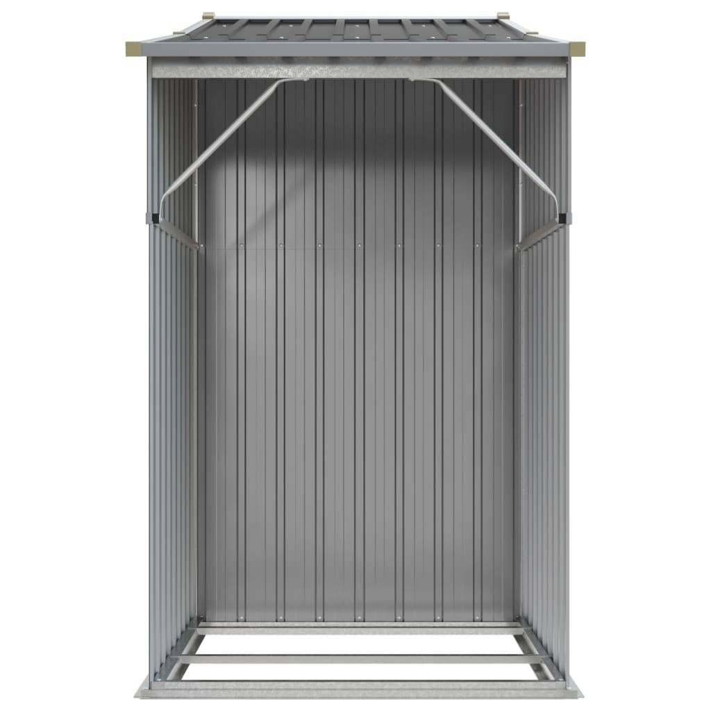 Helloshop26 - Abri de jardin cabane cabanon maison de stockage remise extérieur hangar outils robuste 277 x 93 x 179 cm acier galvanisé gris - Image 4