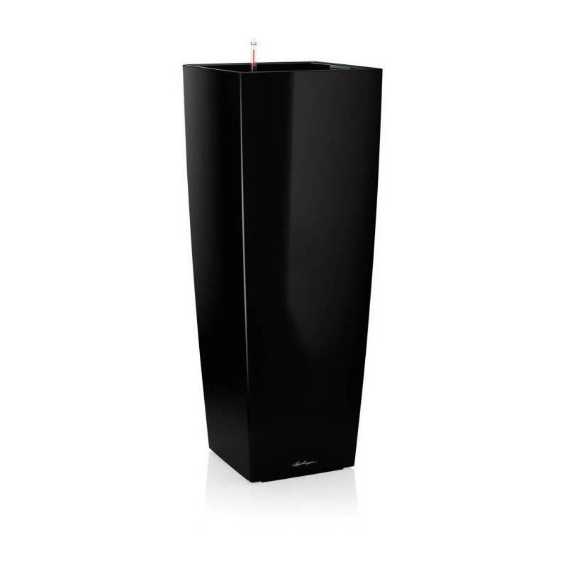 Lechuza - Pot De Fleur Lechuza Cubico Alto Premium 40 - Kit Complet, Noir Brillant - Image 1