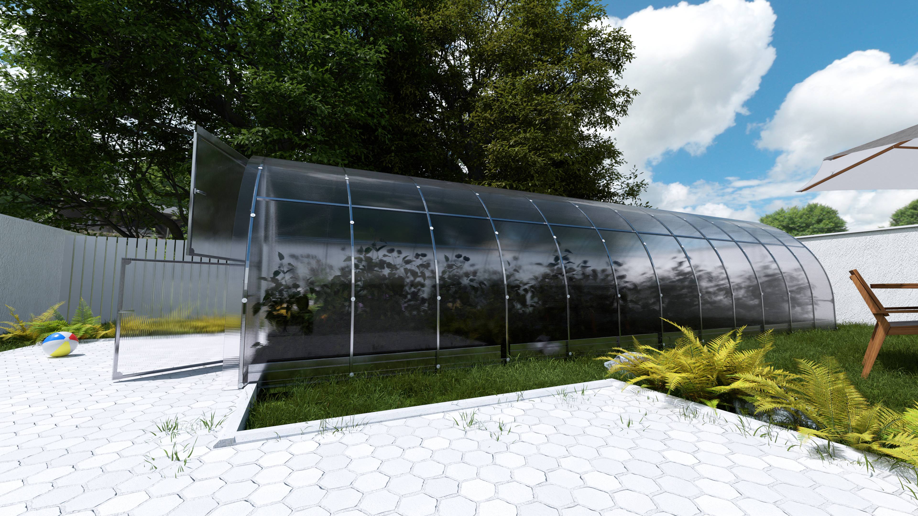 KLASIKA GREENHOUSES - Serre KLASIKA EASY 3 x 8 m (24 m²), 6 mm avec revêtement en polycarbonate - Image 1