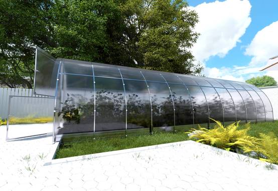Serre KLASIKA EASY 3 x 8 m (24 m²), 6 mm avec revêtement en polycarbonate - Image 2