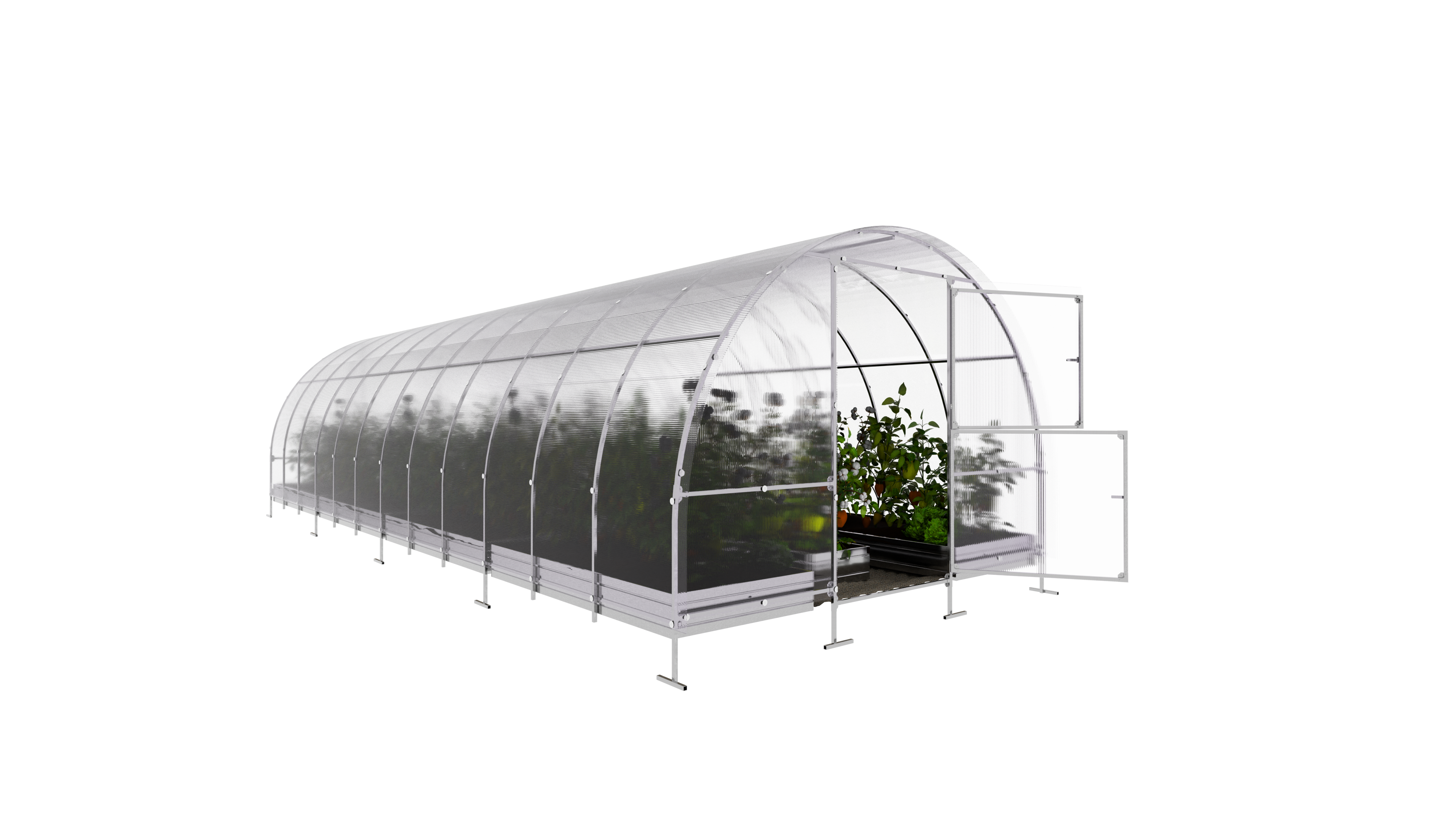 KLASIKA GREENHOUSES - Serre KLASIKA EASY 3 x 8 m (24 m²), 6 mm avec revêtement en polycarbonate - Image 6