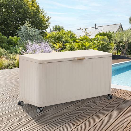 Hesperide - Coffre de rangement "Edenio" argile S 130 x 60,4 x 78cm en aluminium 510 L - Hespéride - Image 1