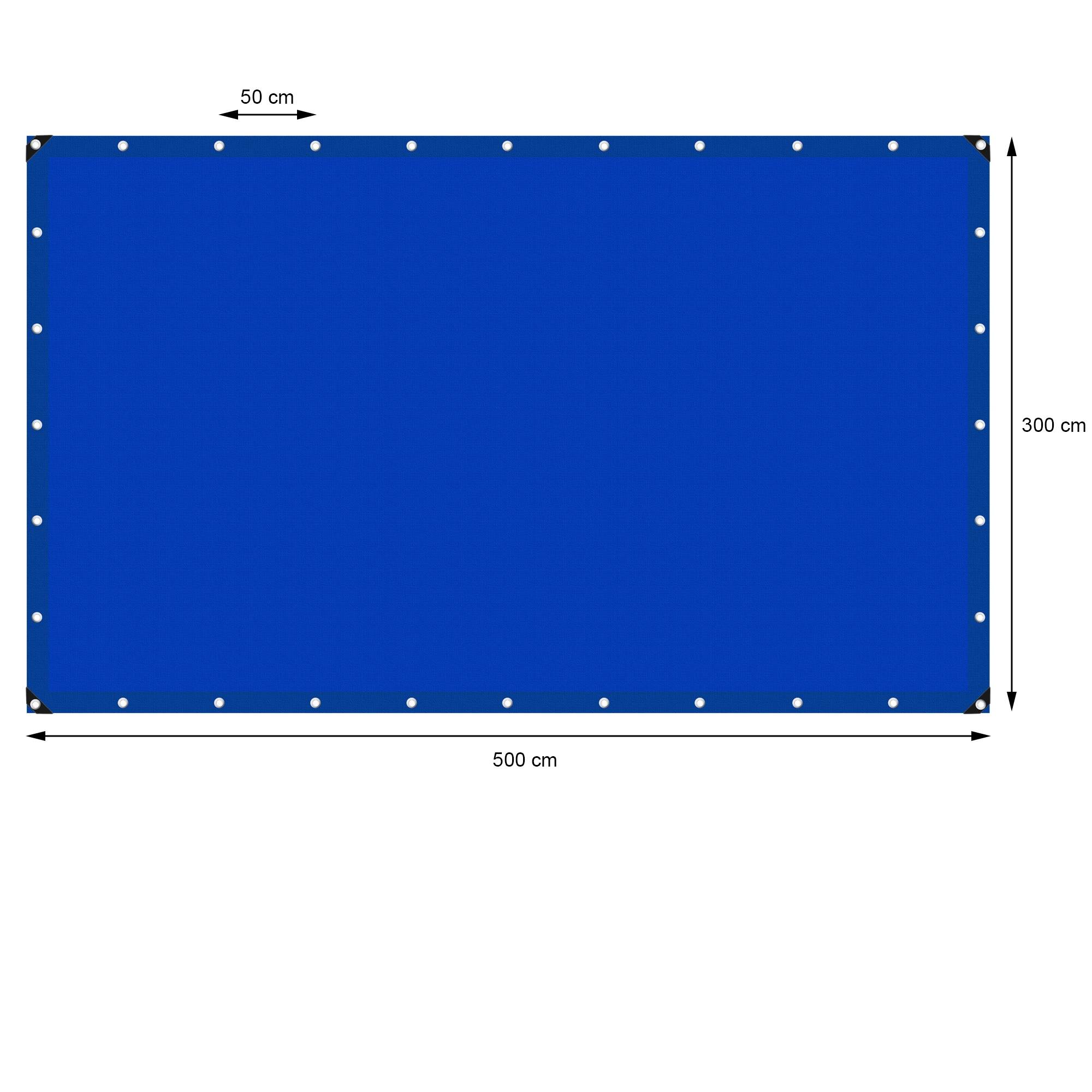 Ecd-Germany - Bâche de Protection Imperméable à l'Eau avec Oeillets - 3x5m 15m² 180g/m²- Polyéthylène PE Bleu - Résistant à la Moisissure - Image 5