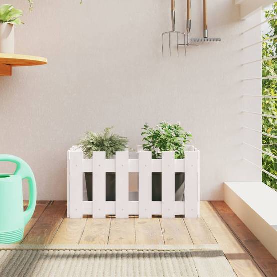 Prolenta Premium - Jardinière bois blanc 60 x 30 x 30 cm - Prolenta premium p319.7 - Image 2
