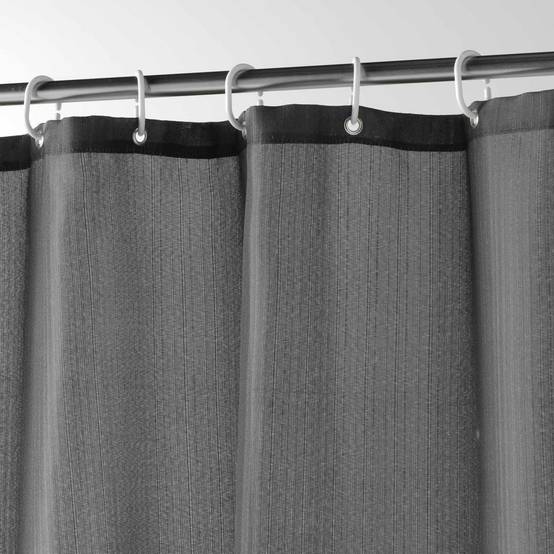 Rideau de Douche Uni "Yaline" 180x200cm Anthracite - Image 2