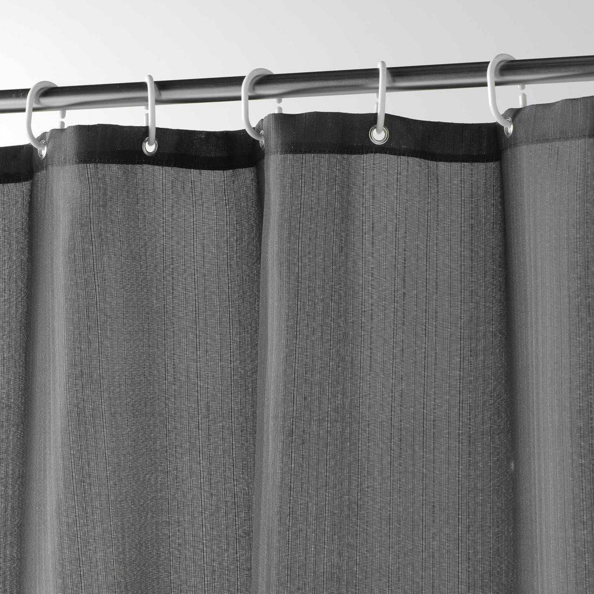 Rideau de Douche Uni "Yaline" 180x200cm Anthracite - Image 2