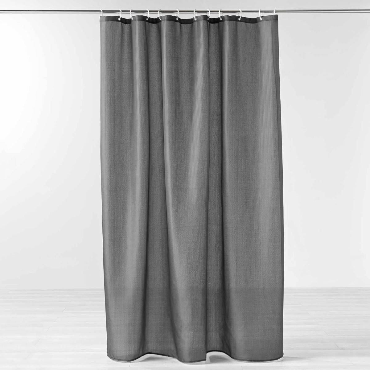 Rideau de Douche Uni "Yaline" 180x200cm Anthracite - Image 1