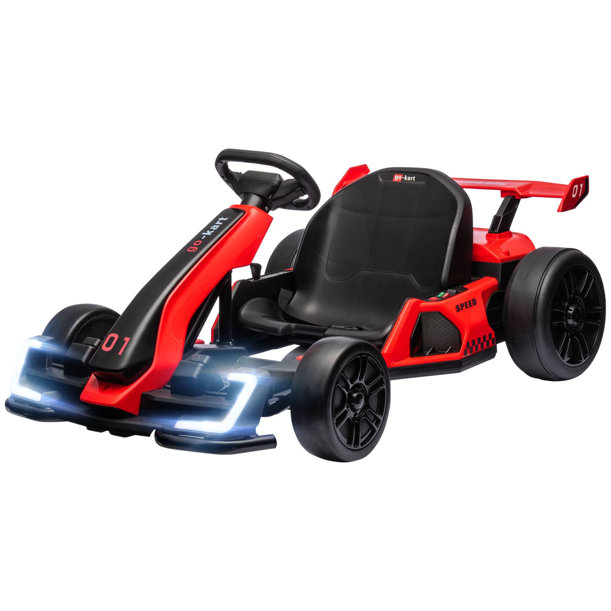 Sans Marque - Kart électrique enfants moteur 2x150W batterie 24V 120x76x53,5 cm rouge - Image 2