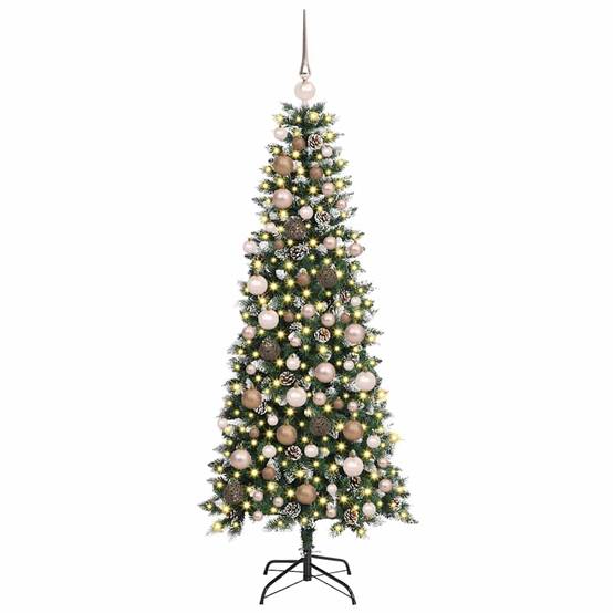 ComfortXL - Sapin de Noël Artificiel Enneigé 180 cm, Kit Complet avec 300 LED et 120 Boules – ComfortXL Outdoor Living - Image 3