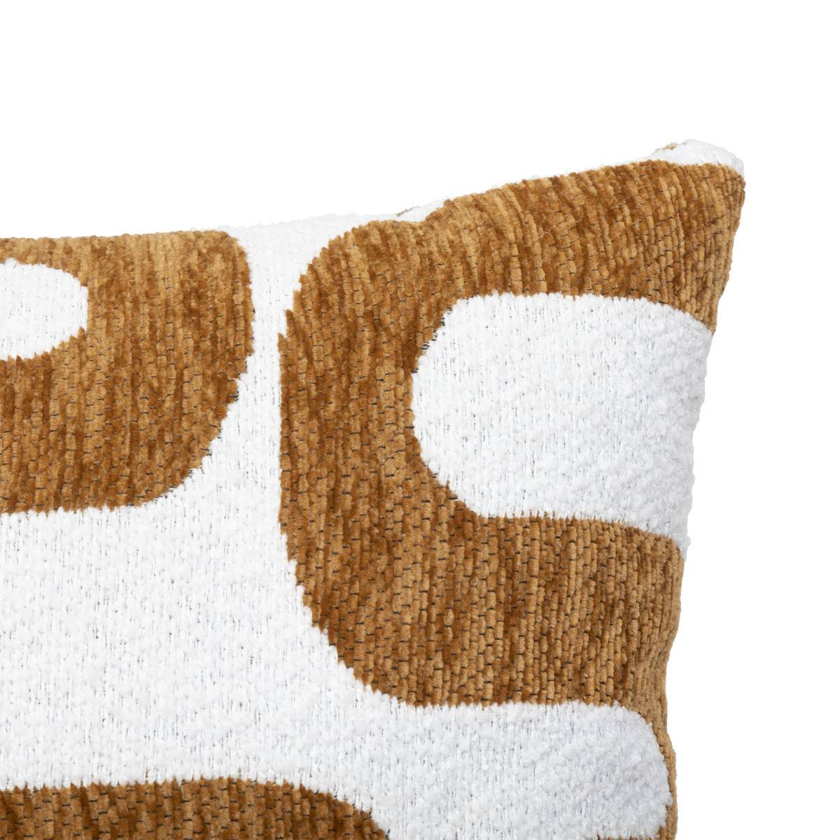 Atmosphera - Coussin décoratif jacquard chenille Marron Caramel 40 x 40 cm - Image 2