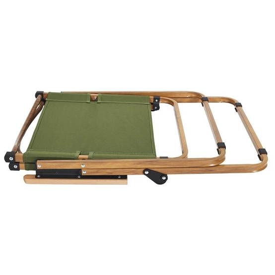Chaise Pliante de Camping en Métal imitation bois et Toile Verte - KAMPA - Image 5