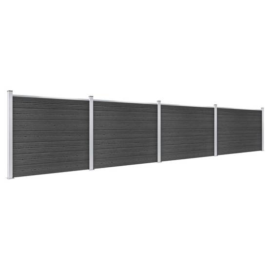 Ensemble de panneau de clôture WPC Gris 699 x 146 cm - PANGIVO - Image 2