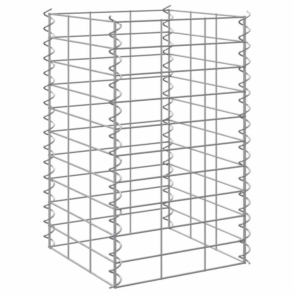 Jardinière | Lits surélevés en gabion 3 pcs 30x30x50 cm Fer - Image 6