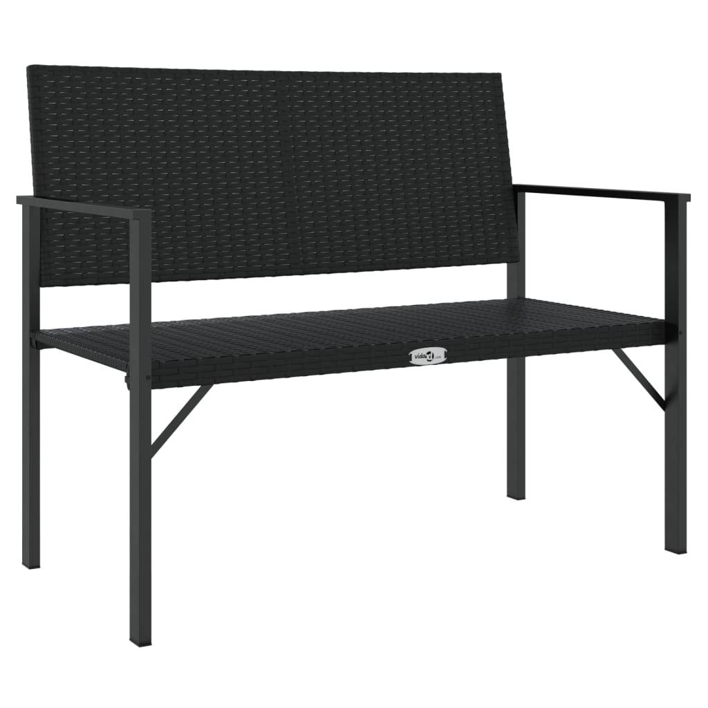 Maison Chic - Banc de jardin - Banc d'extérieur - Banquette à 2 places noir résine tressée - Image 1