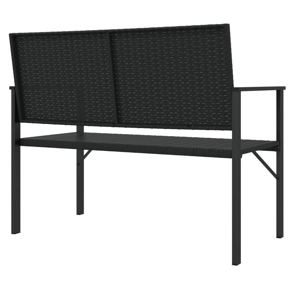 Maison Chic - Banc de jardin - Banc d'extérieur - Banquette à 2 places noir résine tressée - Image 5