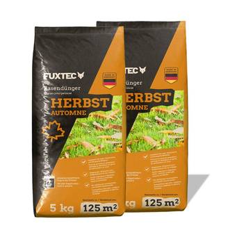 FUXTEC - Engrais gazon automne FUXTEC FX-RDH10 potassium 2x sacs 5 kg pour 500 m2 granulés solubles fabrication allemande