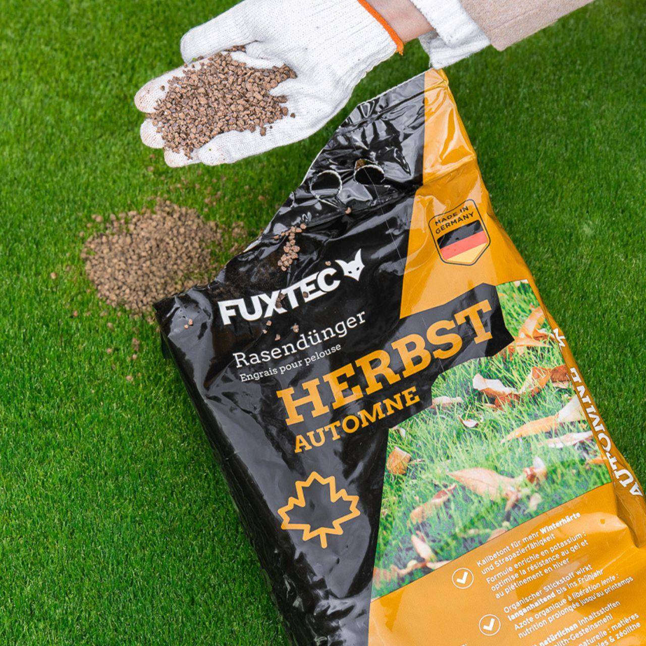 FUXTEC - Engrais gazon automne FUXTEC FX-RDH10 potassium 2x sacs 5 kg pour 500 m2 granulés solubles fabrication allemande - Image 2