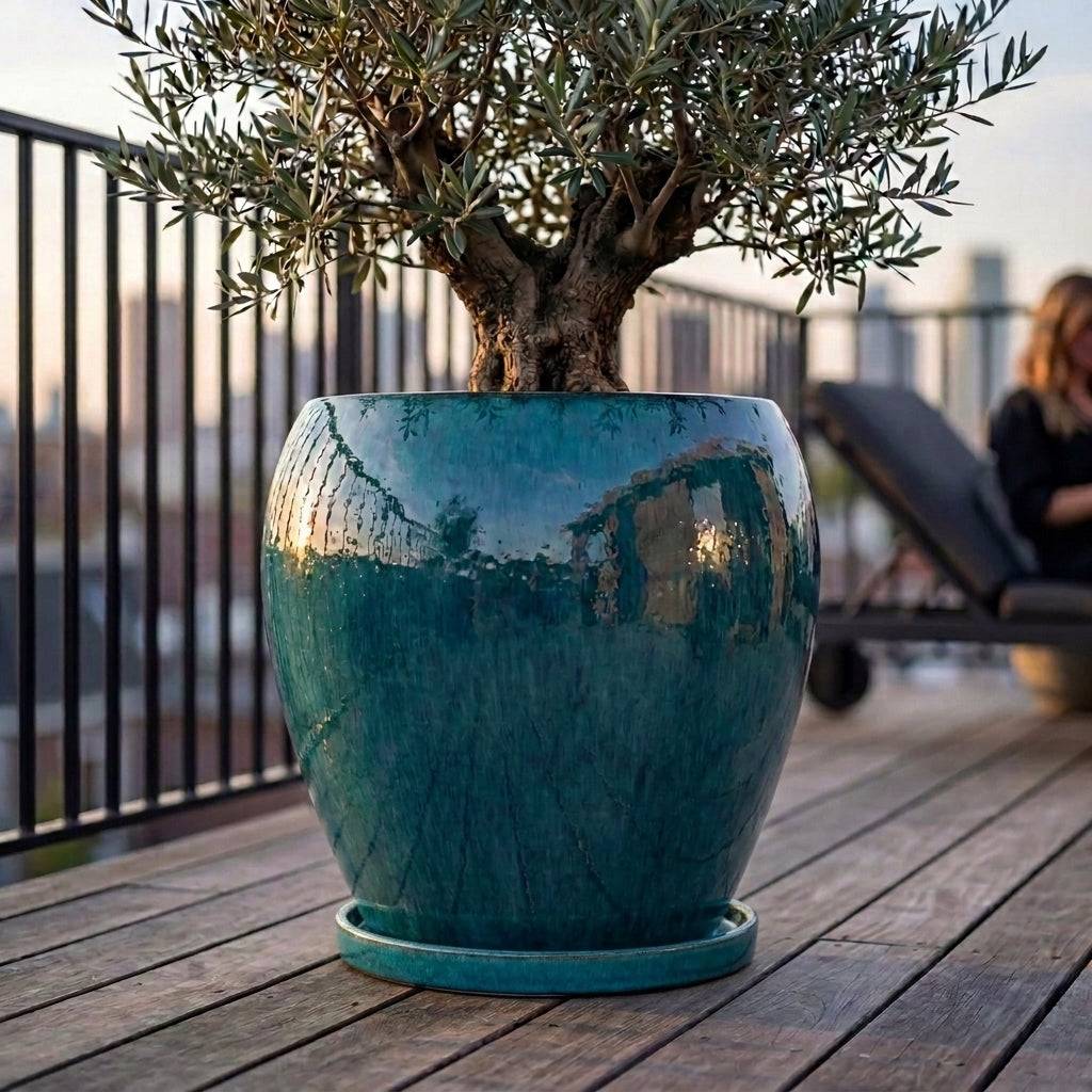 Provencelia - Soucoupe ronde 35cm brume de jade - Image 4