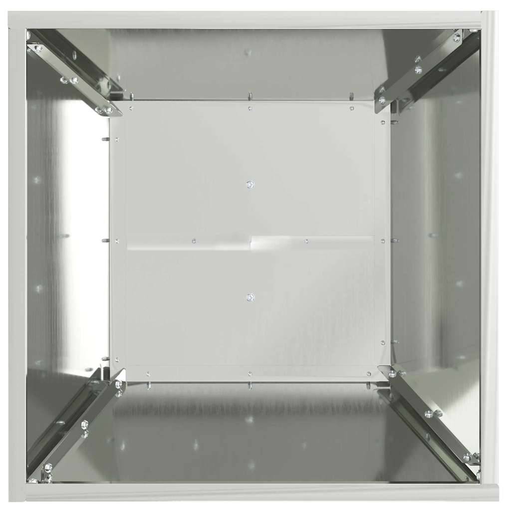 ComfortXL - Duo de Pots de Fleurs Hauts Forme Pilier 100cm, Bac Jardinière en Acier pour Extérieur Argenté – ComfortXL Outdoor Living - Image 7