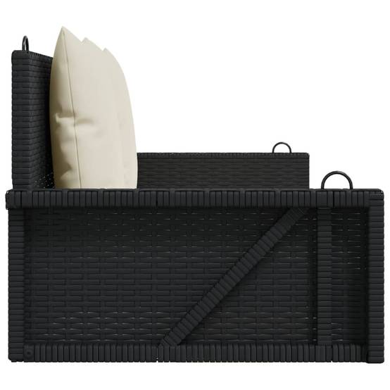 Vidaxl - Banc à bascule avec coussins Noir 119 x 56 x 48 cm Résine tressée vidaXL 365629 - Image 6